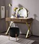 ACME Furniture Coleen Gold/Walnut Vanity Desk with Mirror and Jewelry Tray-4