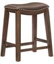 Mazin Furniture Brown 24" Upholstered Counter Stool-1