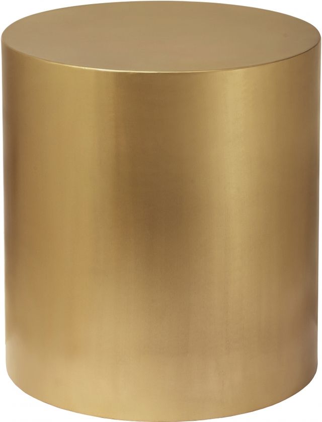 Meridian Furniture Cylinder Brushed Gold End Table-0
