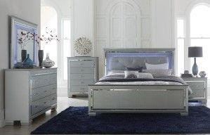 Mazin Furniture Allura Silver Queen Bed-2