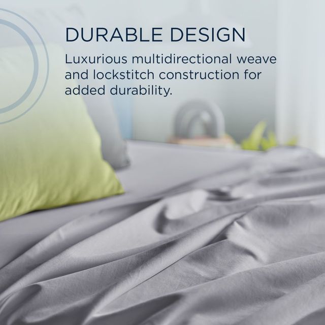 Tempur-Pedic® TEMPUR-Adapt® Luxe 2-Piece Silver Mist Egyptian Cotton Queen Pillow Cases-4