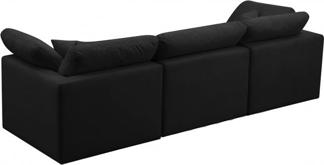 Meridian Furniture Plush Black Velvet Sofa-1