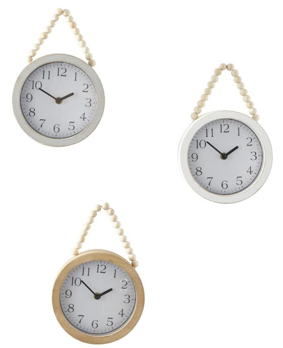 Deco Marche 3-Piece Wall Clock Set with Rope Strap-0