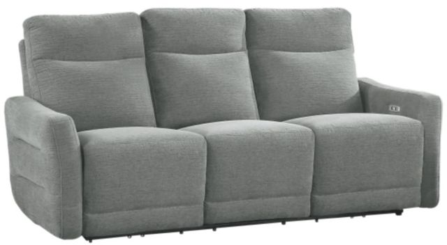 Homelegance® Edition Dove Gray Power Reclining Sofa with Power Headrest-0