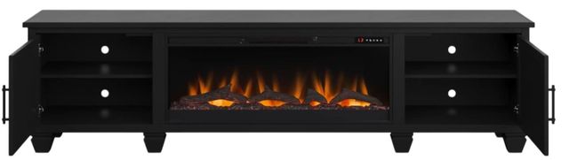 Legends Home Real Cozy Liberty Seal Skin Black 95" Fireplace Console-3