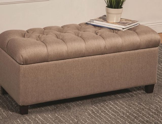 Coaster® Taupe Storage Bench-1