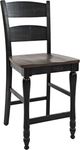 Jofran Inc. Madison County Vintage Black Ladderback Counter Stool-0