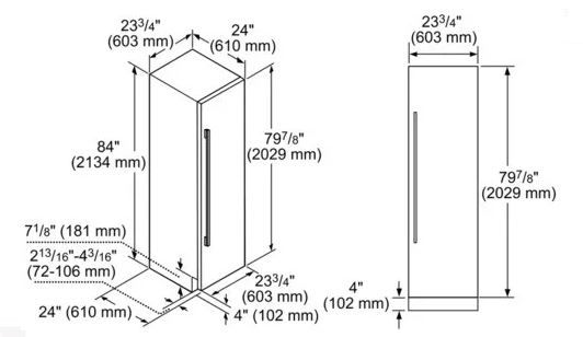 Thermador® Freedom® 23.75" Stainless Steel Handleless Door Panel-1