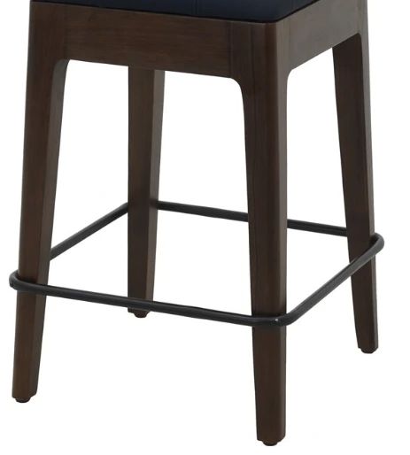 YHD Abau Dark Walnut Leatherette Counter Stool-1