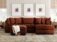 Dina 3 Piece Chaise Sectional, Ottoman Free!-1
