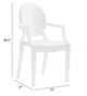Zuo® Anime White Dining Chair-4