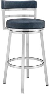 Brushed Stainless Steel-Vintage Blue