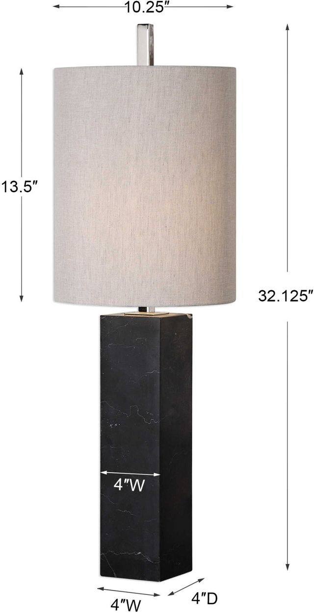 Uttermost® Delaney Black Buffet Lamp-2