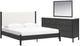 Signature Design by Ashley® Cadmori 3-Piece Black/White Queen Upholstered Panel Bedroom Set-0