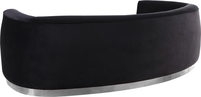 Meridian Furniture Julian Black/Chrome Velvet Sofa-1