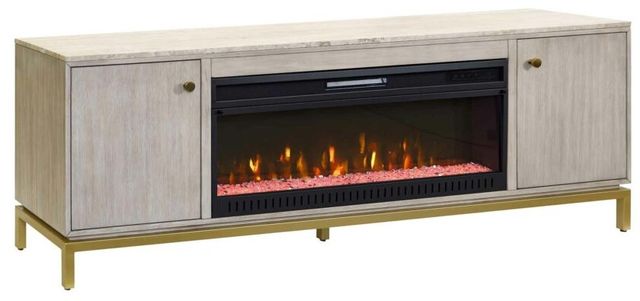 Martin Furniture Vancouver Greige 80" Fireplace TV Stand-0