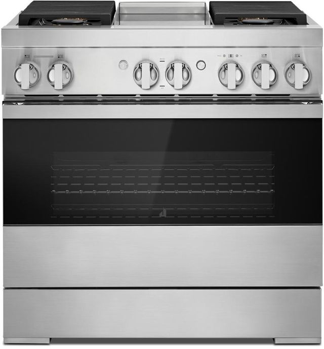JennAir® Noir™ 36" Stainless Steel Pro Style Dual Fuel Natural Gas Range