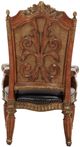 Michael Amini® Villa Valencia Black/Classic Chestnut Arm Chair-2