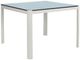 Century® Carrier and Company Sloan Glass Top Aluminum Outdoor Dining Table with White Base-0