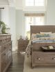 Vaughan-Bassett Laurel Weathered Grey Queen Elder Sleigh Bed With Storage Bench-4