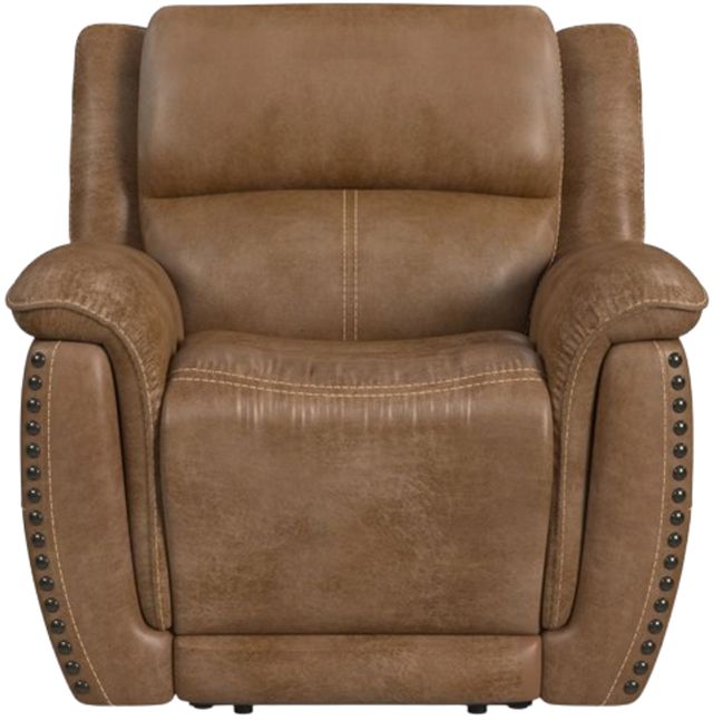 Flexsteel® Beau Silt Tan Power Recliner with Power Headrest-3