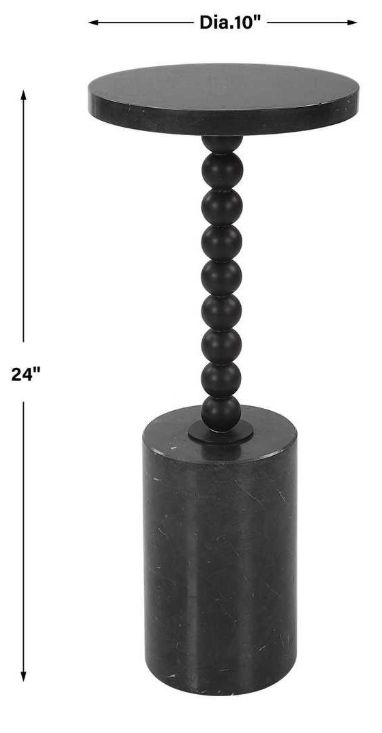 Uttermost® Bead Black Drink Table-2