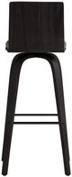 Armen Living Vienna 3-Piece Black Brushed/Gray Swivel Barstool Set-5