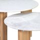 Dovetail Furniture Bryn 2-Piece White Coffee Table Set with Natural Base-2