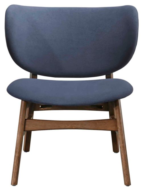 New Classic® Home Furnishings Alder Blue/Walnut Upholstered Lounge Chair-2
