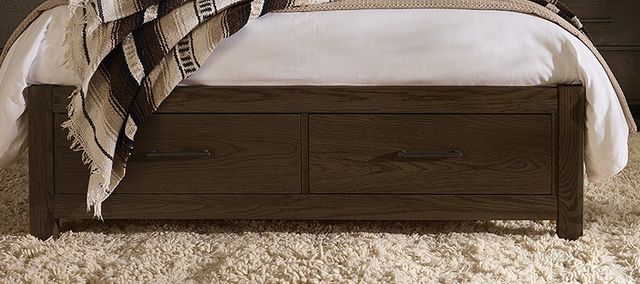 Vaughan-Bassett Lodge & Loft Dark Oak King Radius Poster Storage Bed-2