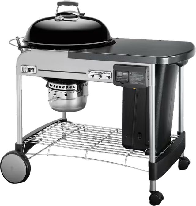 Weber® Grills® Performer® Deluxe 22" Black Freestanding  Charcoal Grill-1