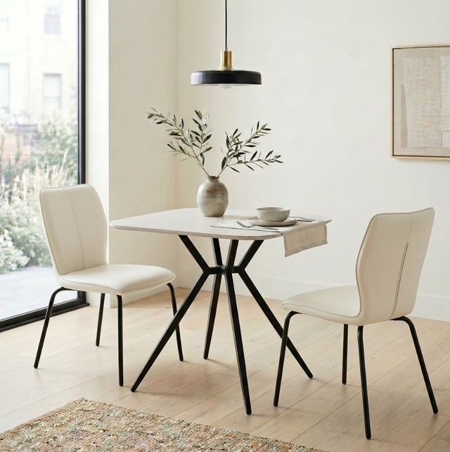 Cramco Stanton Ghost/Matte Black Dining Side Chair-1