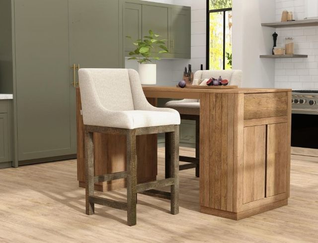 International Furniture Direct Seating Brown/Ivory 30" Upholstered Bar Stool-1