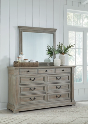 Signature Design by Ashley® Moreshire Bisque Dresser and Mirror Set-3