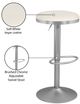 Meridian Furniture Brody Brushed Chrome/White Adjustable Stool-4