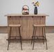 International Furniture Direct Natural Parota Brown Cappuccino Bar-2