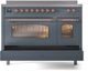 Ilve® Nostalgie II Series 48" Blue Grey Pro Style Induction Range-4