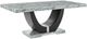 New Classic® Home Furnishings Lyra Gray Dining Table with Black Pedestal Base-0