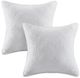 Olliix by Madison Park Quebec 2 White 20"x20" Quilted Square Pillow Pair-0