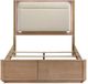 Coaster® Leanne Light Oak/Off White Eastern King Upholstered Panel Bed with LED-3