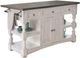 International Furniture Direct Stone Gray/Weathered White Kitchen Island-0