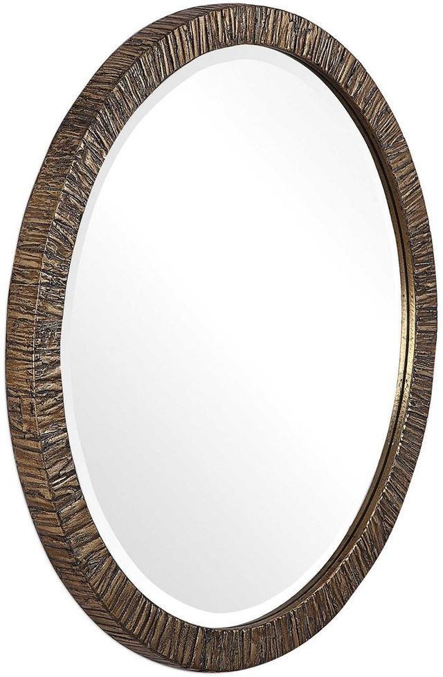 Uttermost® Wayde Gold Bark Round Mirror-3