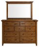 Elements International Gage Chestnut Dresser and Mirror-1