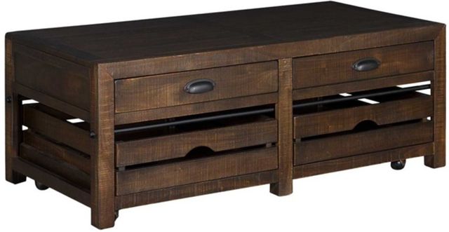 American Wholesale Furniture Homestead Brown Coffee Table-0