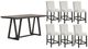 New Classic® Home Furnishings High Line 7-Piece Matte Brown/White Counter Table Set-0