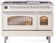 Ilve® Nostalgie II Series 48" Antique White Pro Style Dual Fuel Range-1