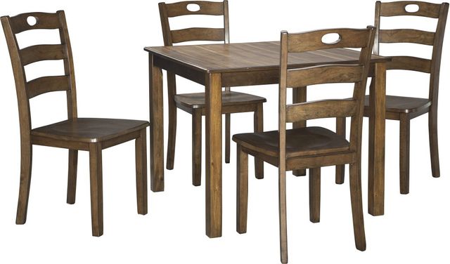Signature Design by Ashley® Hazelteen 5-Piece Medium Brown Dining Table Set-0