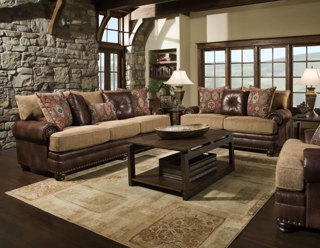Albany Industries Yellowstone Chocolate Loveseat-1