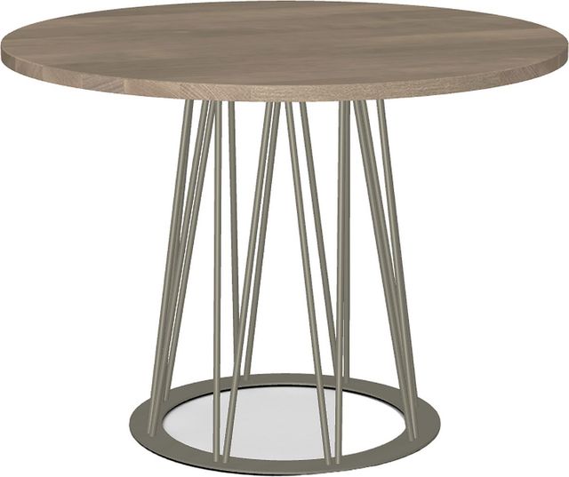 Amisco Customizable Calypso Solid Birch Round Dining Table Top with Metal Base-0
