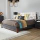 Flexsteel® Waterfall Ebony King Upholstered Panel Bed-1